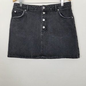 Topshop Button Fly Denim Skirts Size 12